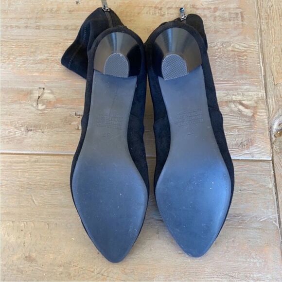 New Silent D Kitten Heeled Ankle Boots Black Suede US 7 - Picture 7 of 8
